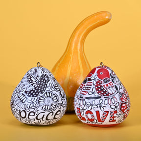Love Birds - Gourd Ornament