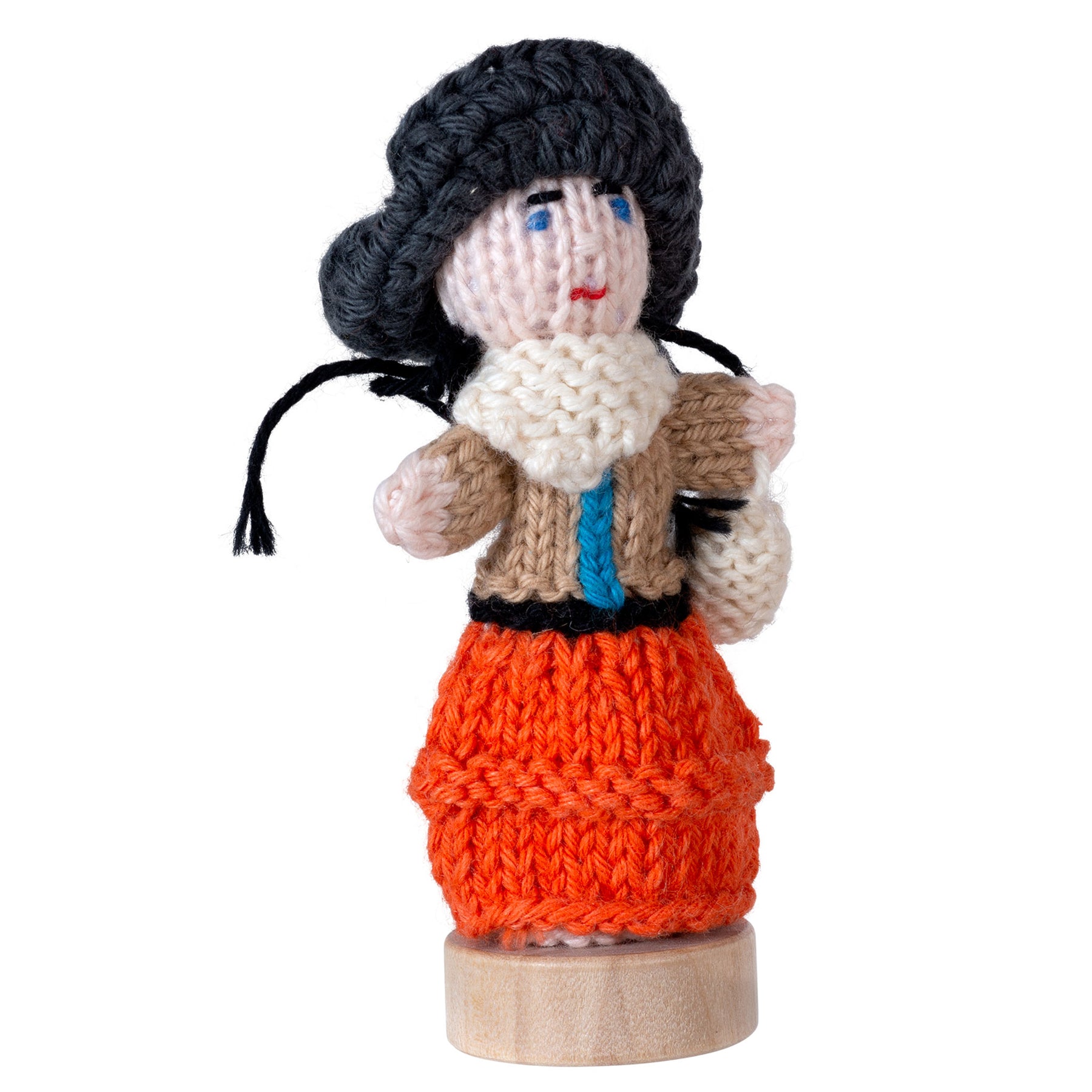 Cowgirl - Bright Organic Cotton Finger Puppet
