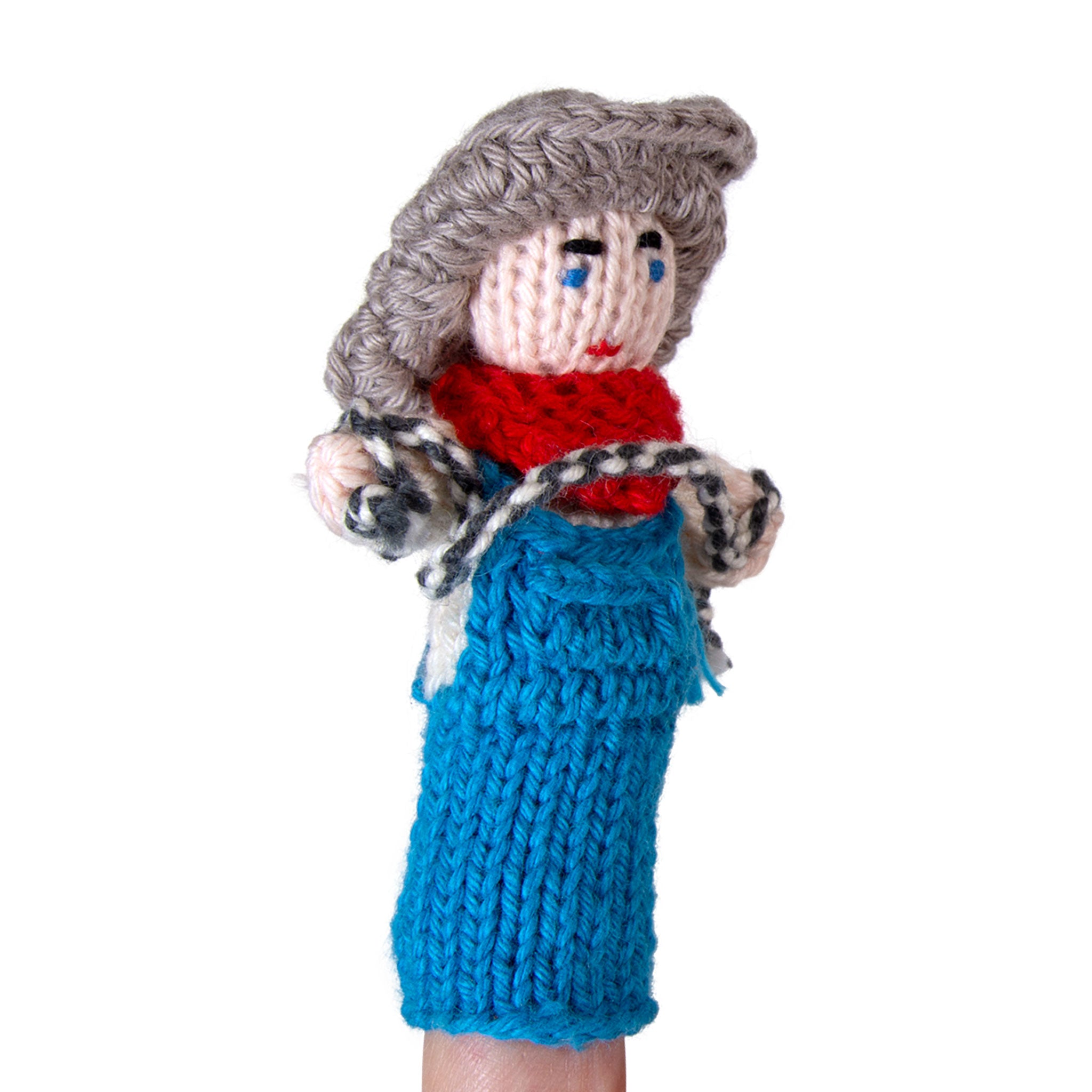 Cowboy - Bright Organic Cotton Finger Puppet