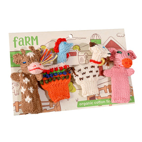 Farm Story Pack of 4 - Organic Cotton Finger Puppets