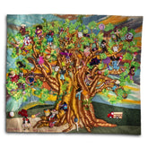 Dreamland Tree by Adela, Lorenza and Alessandra - Large 3-D Arpillera Art Quilt