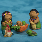 Hawaiian - Petite Nativity Set of 6, 1" H