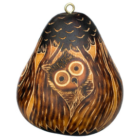 Forest owls - Gourd Ornament
