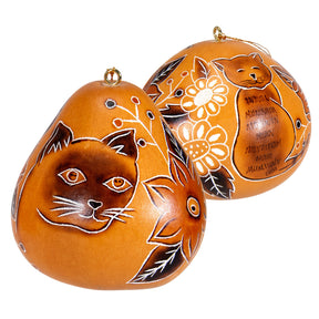 Garden Cat - Gourd Ornament