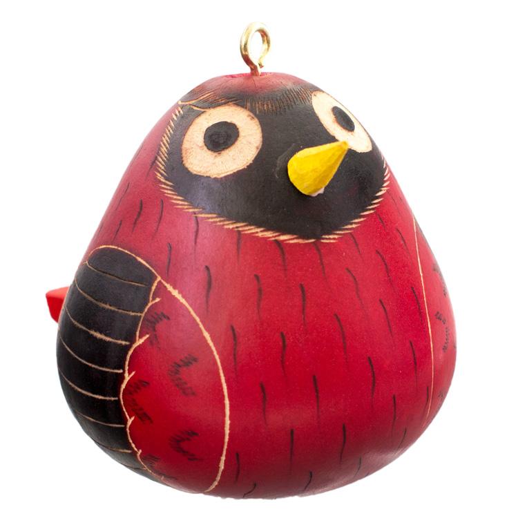Cardinal Birdie - Gourd Ornament (sold in 6's)