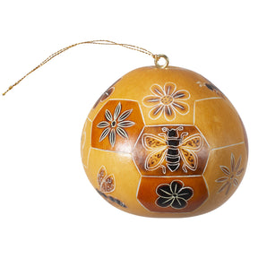 New Bee Doodle - Gourd Ornament