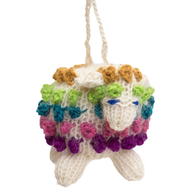 Sheep  - Alpaca Knitted Ornament