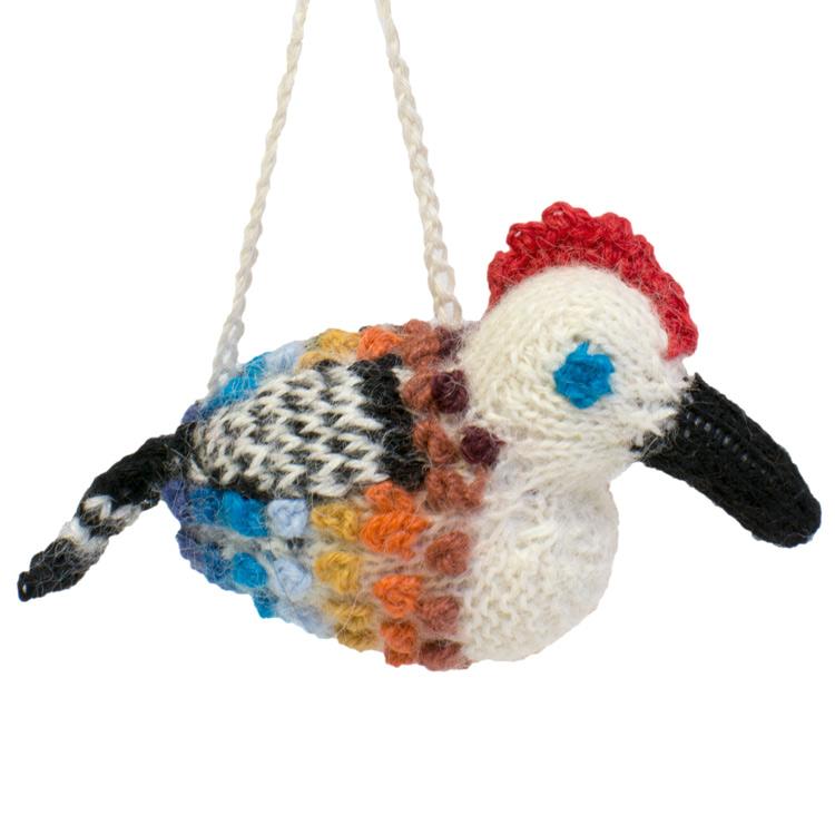 Woodpecker - Assorted Alpaca Knitted Ornament