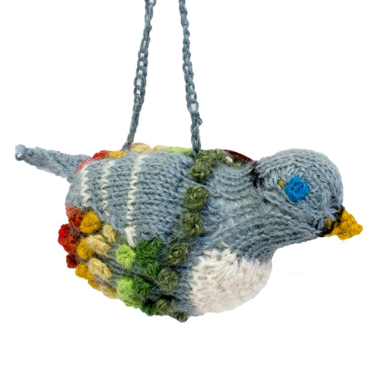 Blue Jay - Assorted Alpaca Knitted Ornament