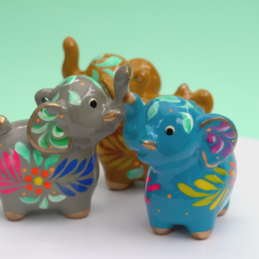 Elephant - Confetti Ceramic Ornament