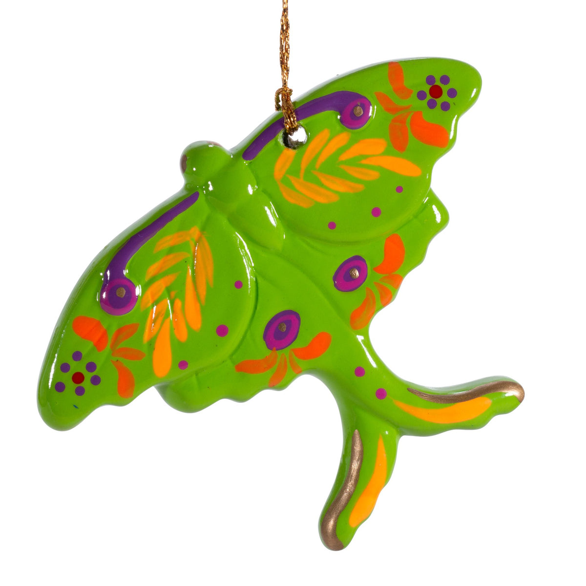 Luna Moth - Confetti Ceramic Ornament