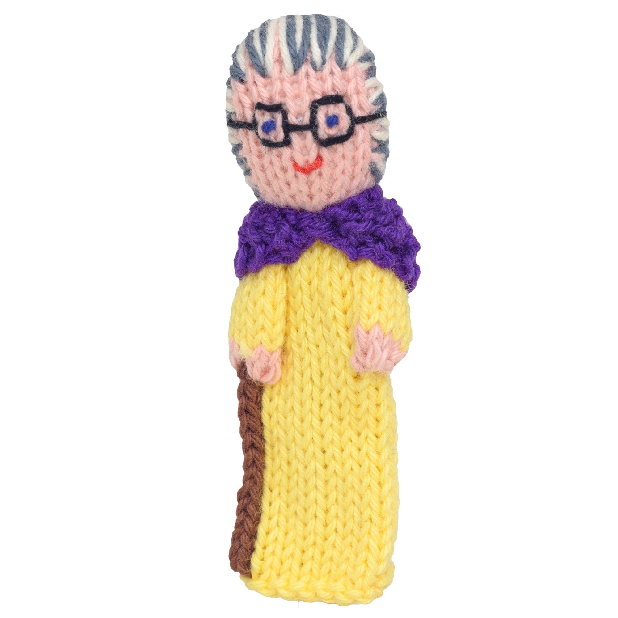Grandma - Bright Organic Cotton Finger Puppet