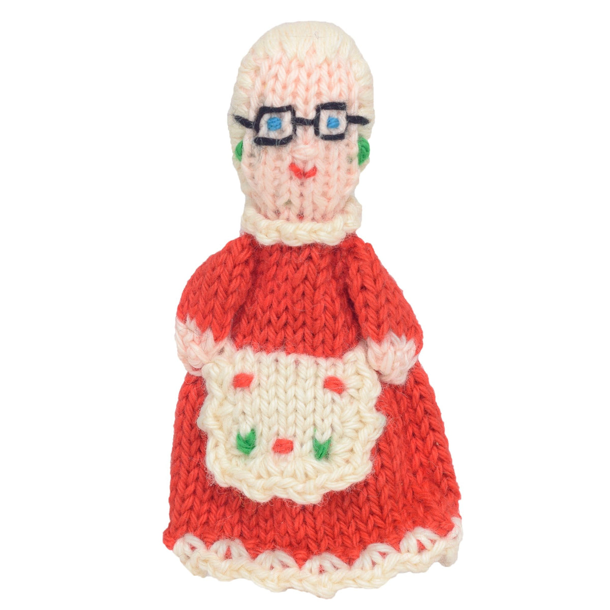 Mrs. Claus - Bright Organic Cotton, Christmas Finger Puppet