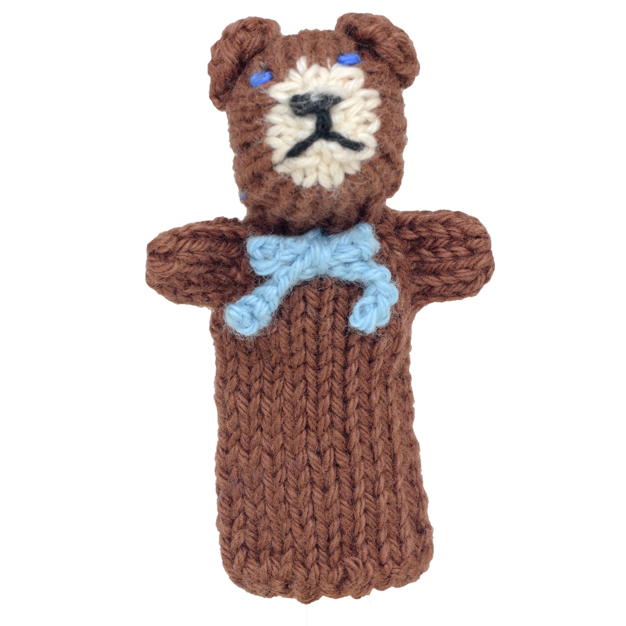 Bear Little - Bright Organic Cotton Finger Puppet
