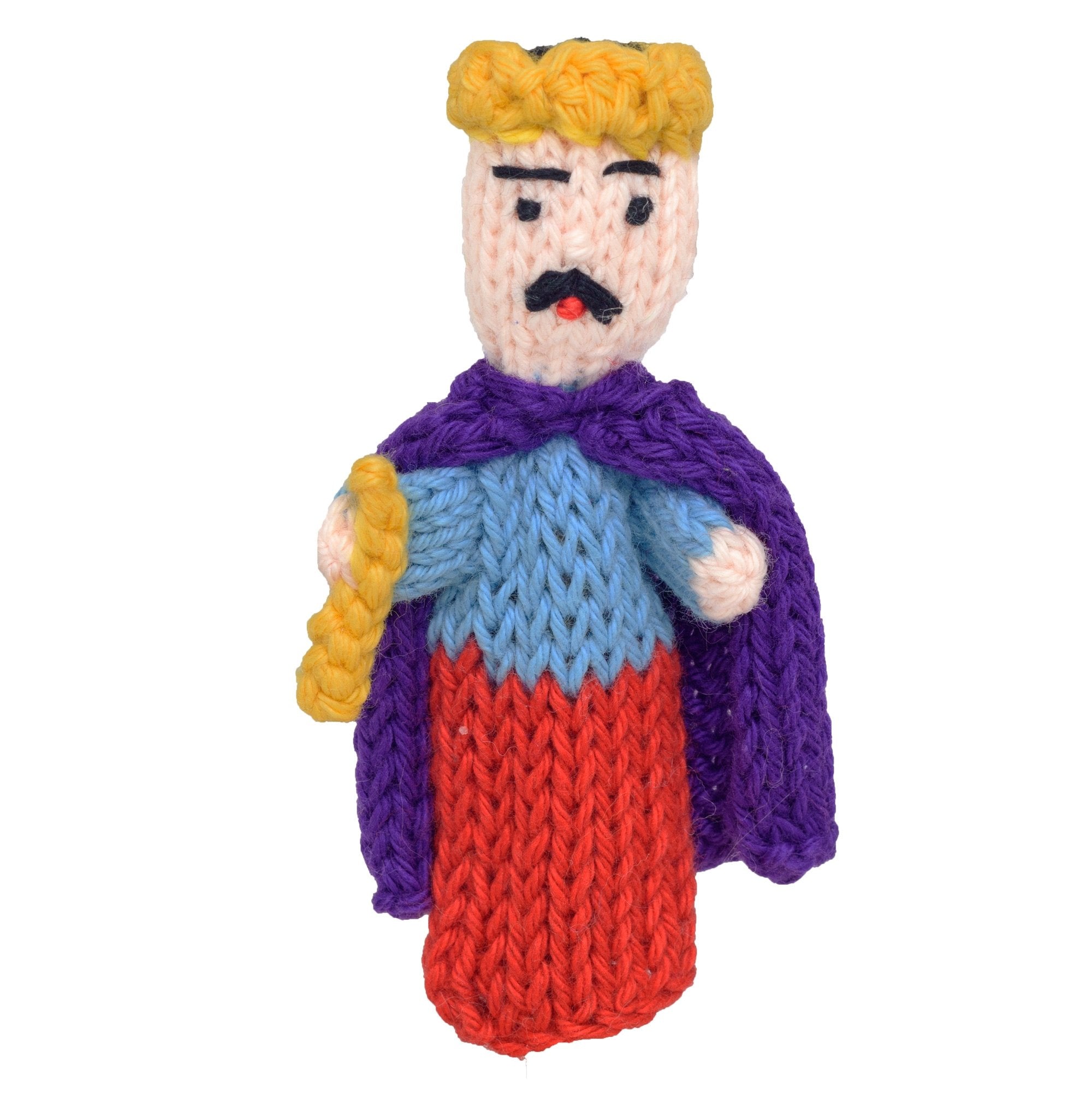 King - Bright Organic Cotton Finger Puppet