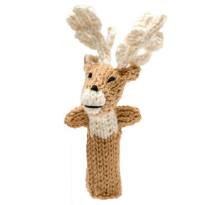 Moose - Bright Organic Cotton Finger Puppet