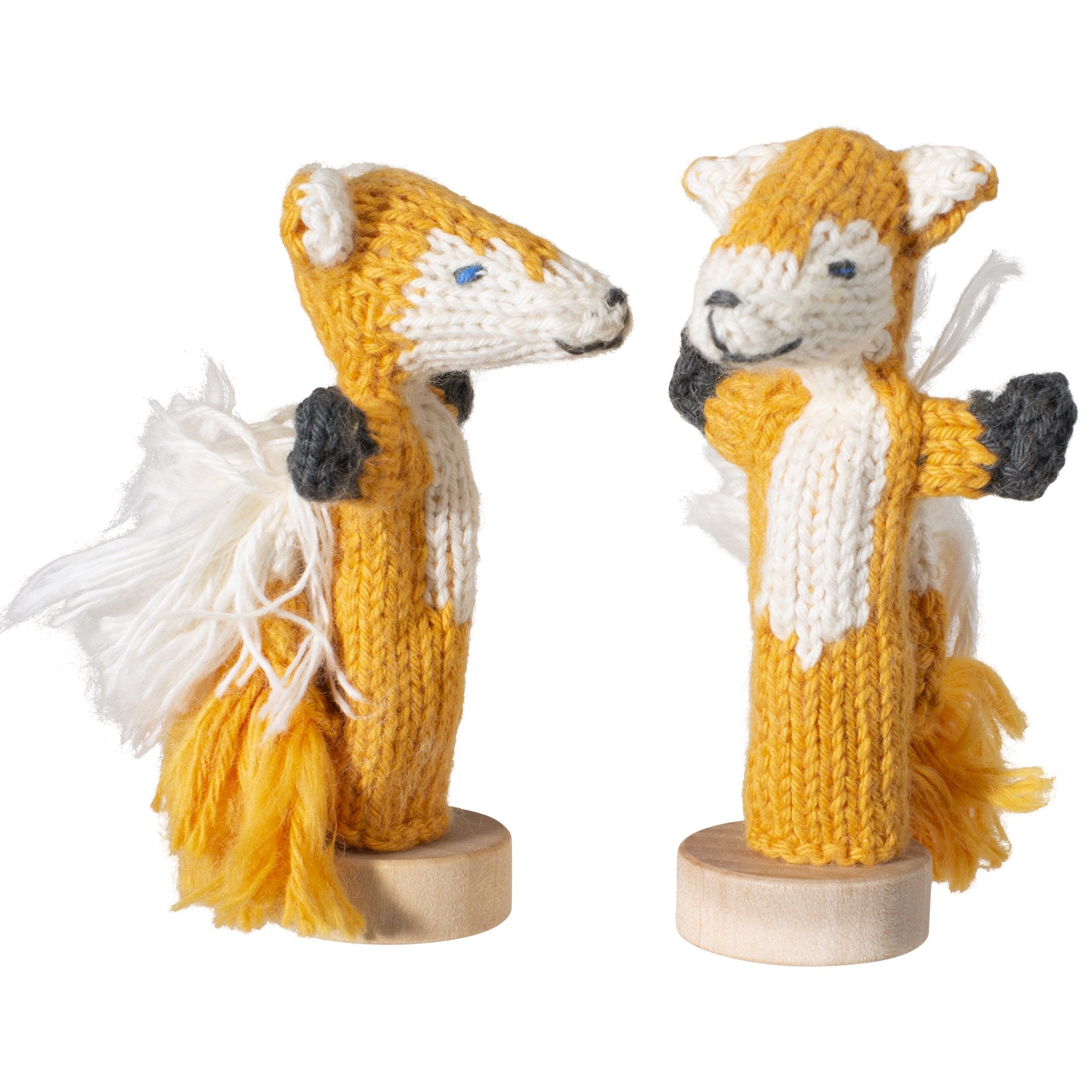 Fox - Bright Organic Cotton Finger Puppet