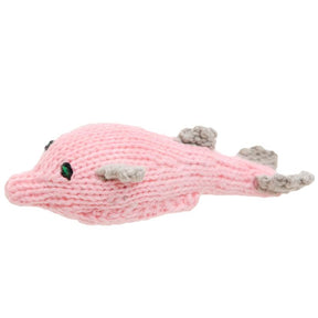 Pink Dolphin - Bright Organic Cotton Finger Puppet