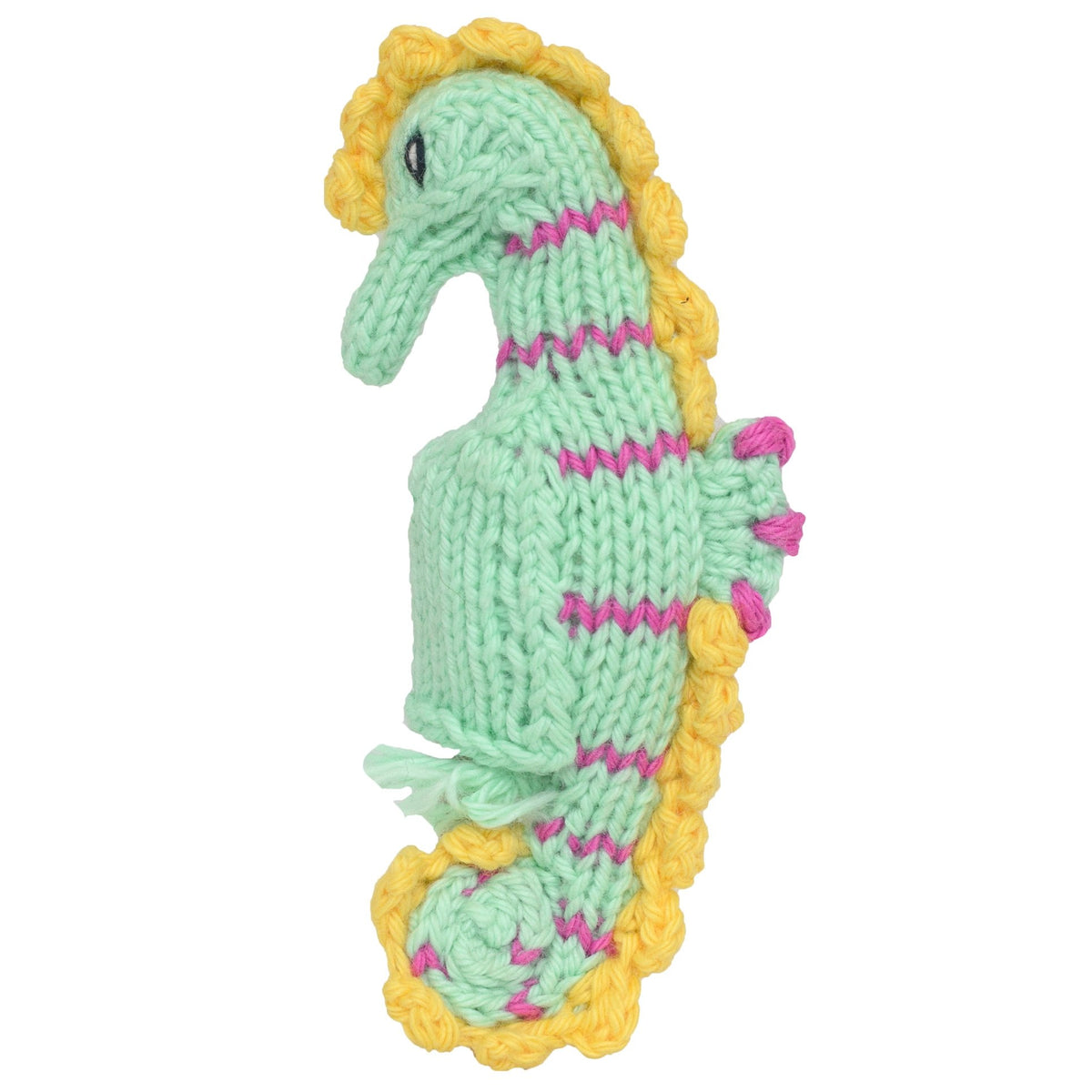 Seahorse - Bright Organic Cotton Finger Puppet