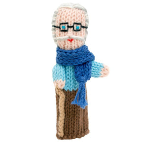 Grandpa - Bright Organic Cotton Finger Puppet