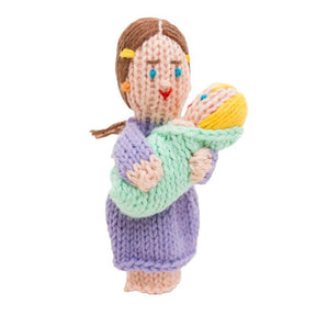 Mother with baby - Bright Organic Cotton Finger Puppet